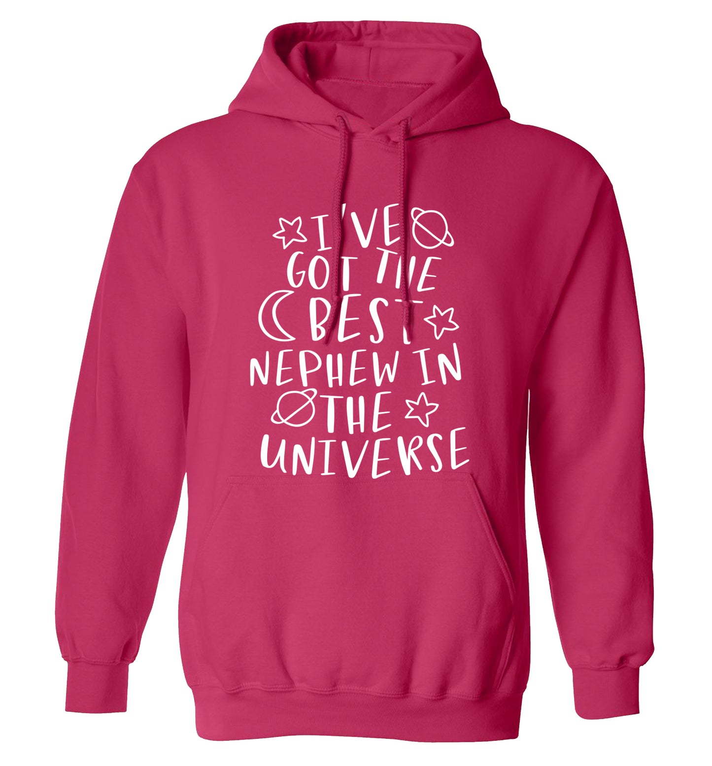 I've got the best nephew in the universe adults unisex pink hoodie 2XL