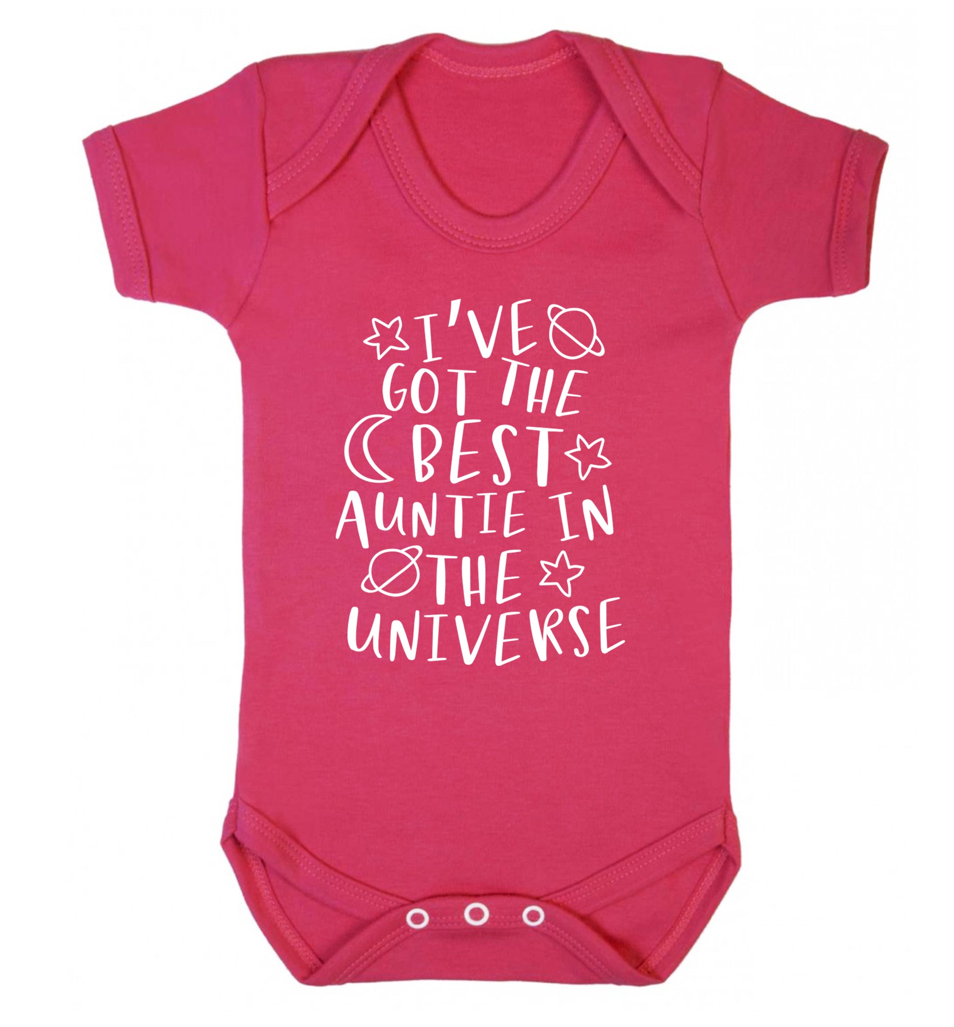 I've got the best auntie in the universe Baby Vest dark pink 18-24 months