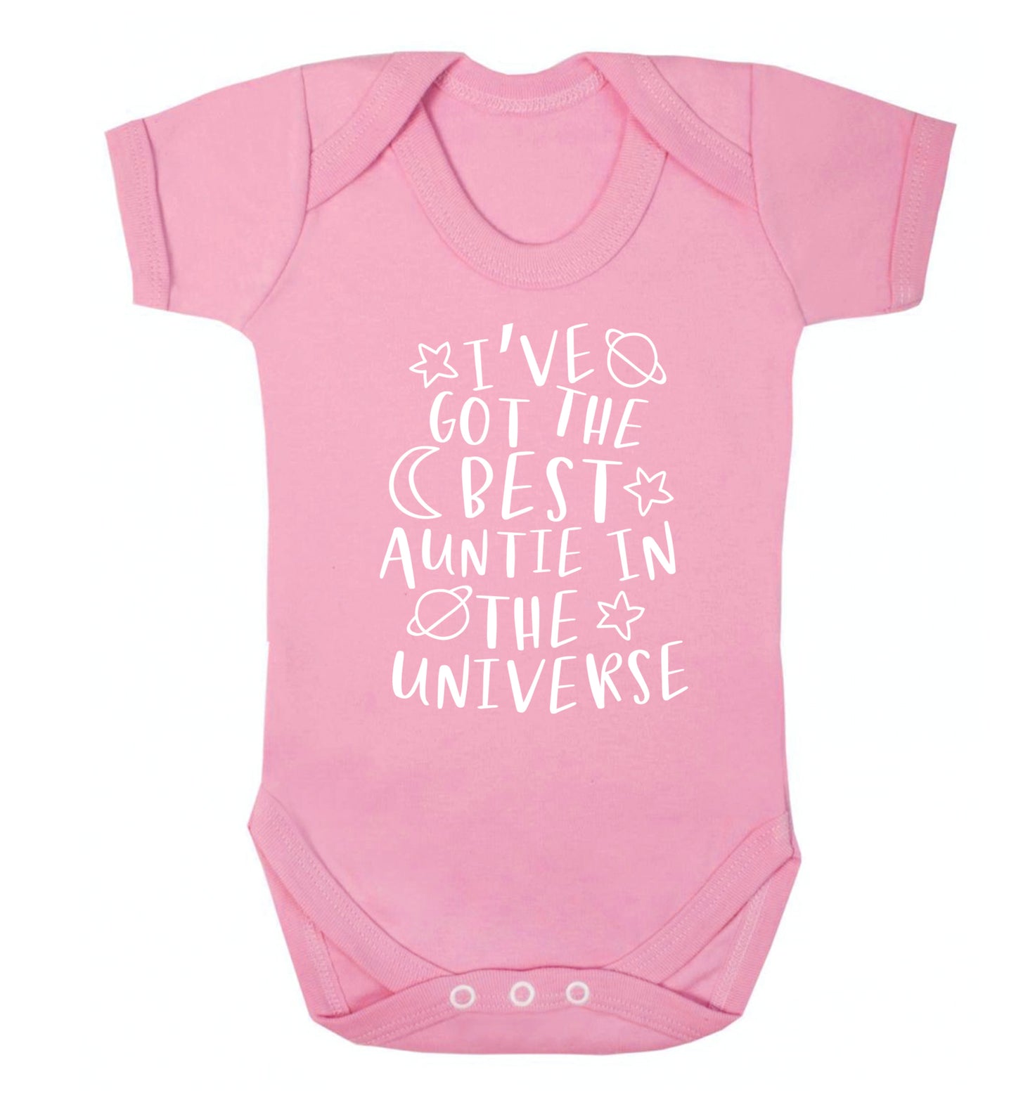 I've got the best auntie in the universe Baby Vest pale pink 18-24 months