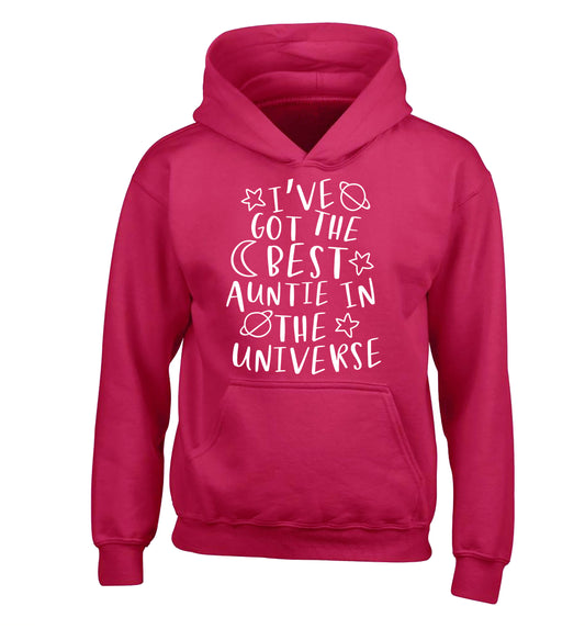 I've got the best auntie in the universe children's pink hoodie 12-13 Years