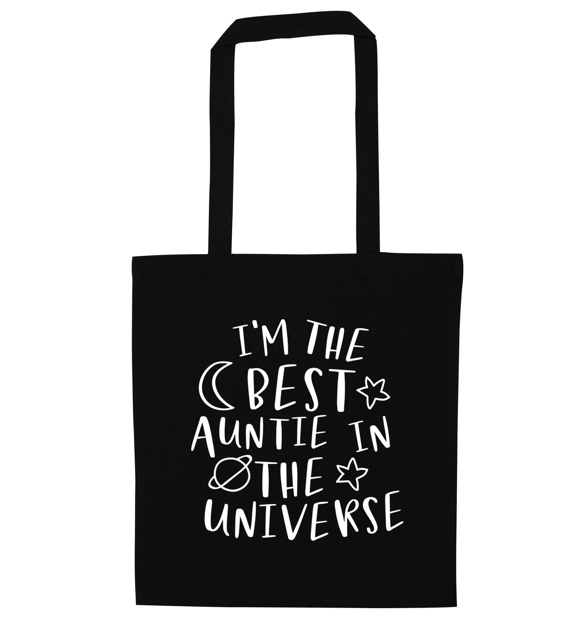 I'm the best auntie in the universe black tote bag