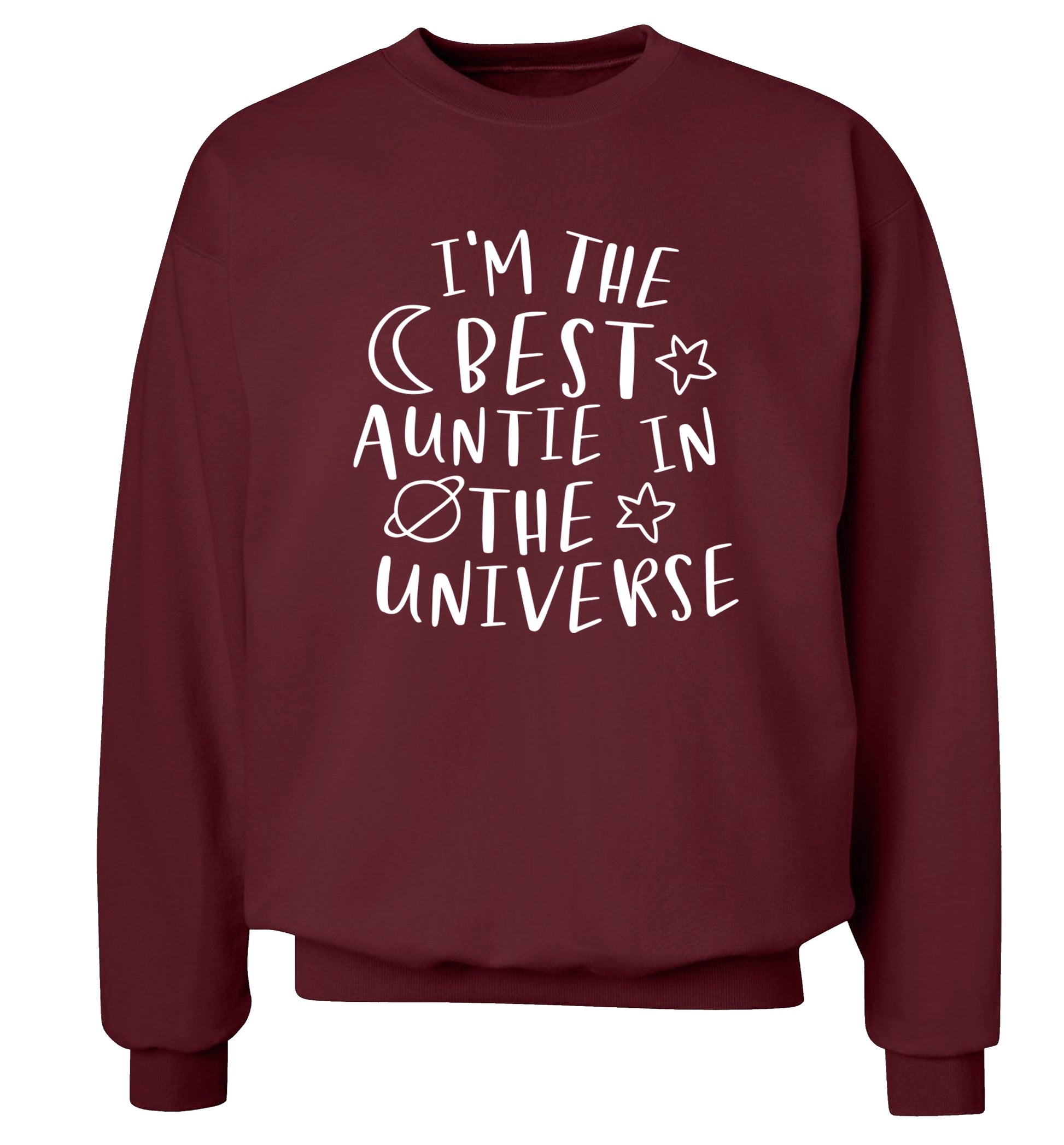 I'm the best auntie in the universe Adult's unisex maroon Sweater 2XL