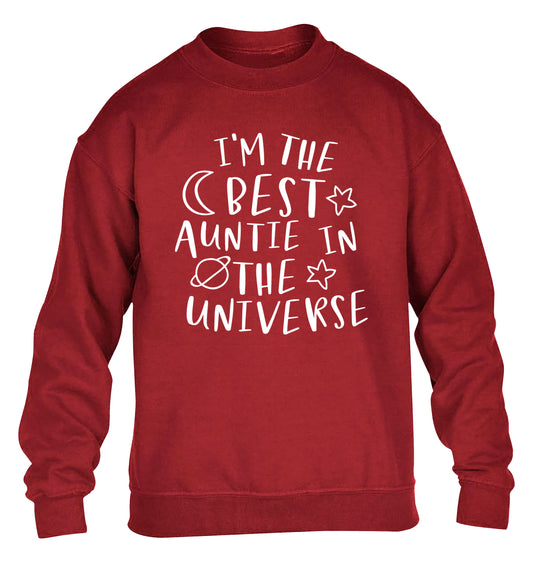 I'm the best auntie in the universe children's grey sweater 12-13 Years