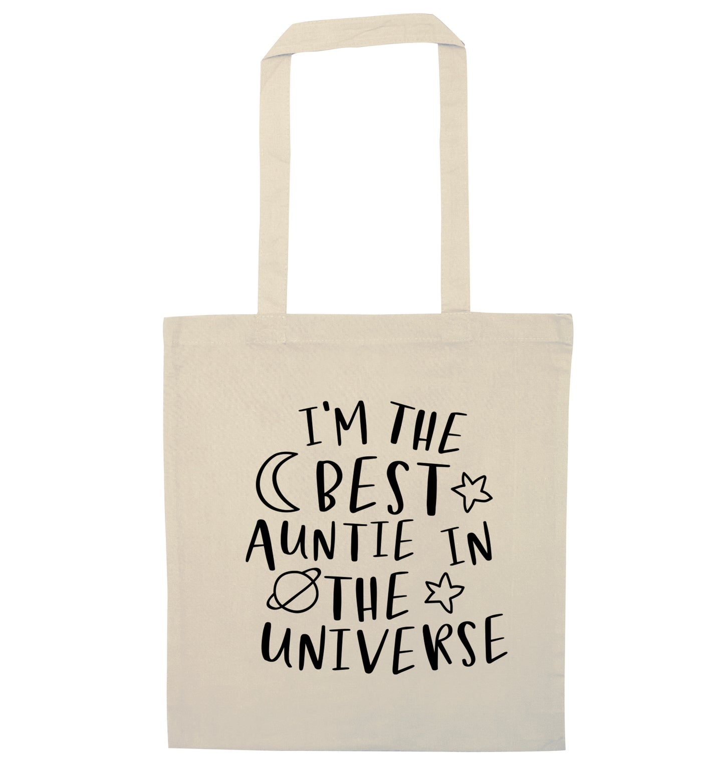 I'm the best auntie in the universe natural tote bag