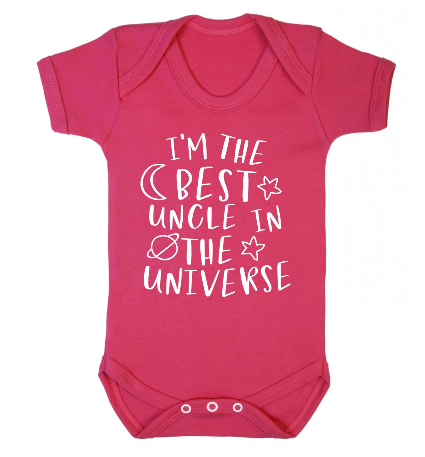 I'm the best uncle in the universe Baby Vest dark pink 18-24 months