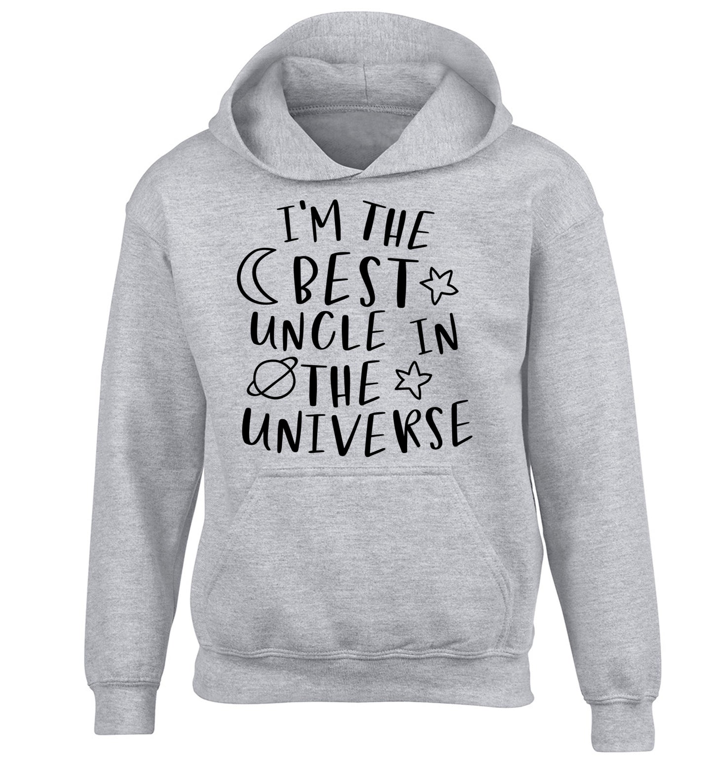 I'm the best uncle in the universe children's grey hoodie 12-13 Years