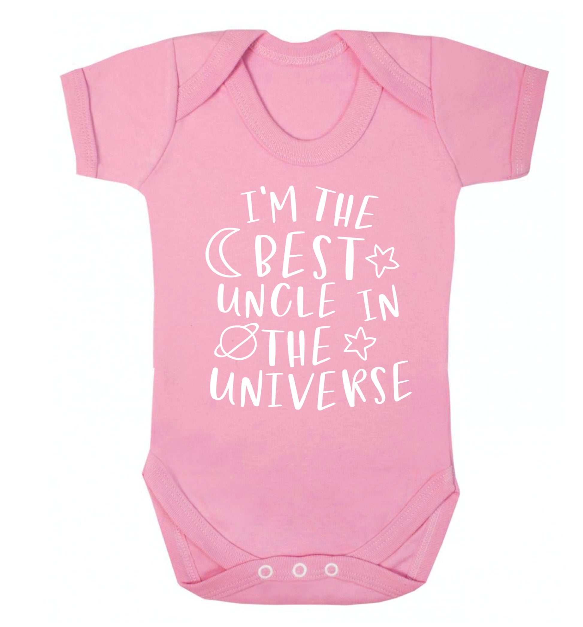 I'm the best uncle in the universe Baby Vest pale pink 18-24 months