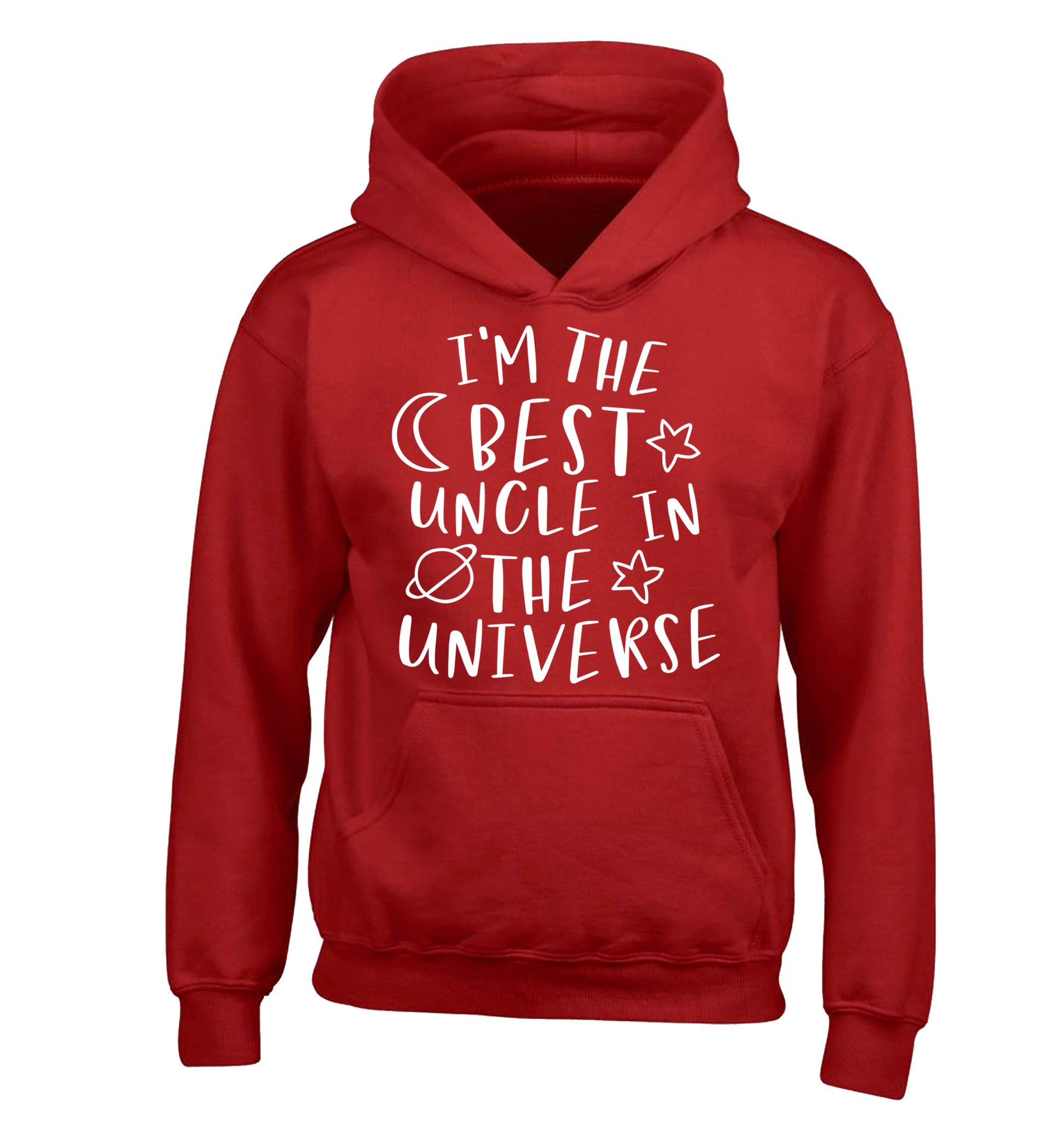 I'm the best uncle in the universe children's red hoodie 12-13 Years