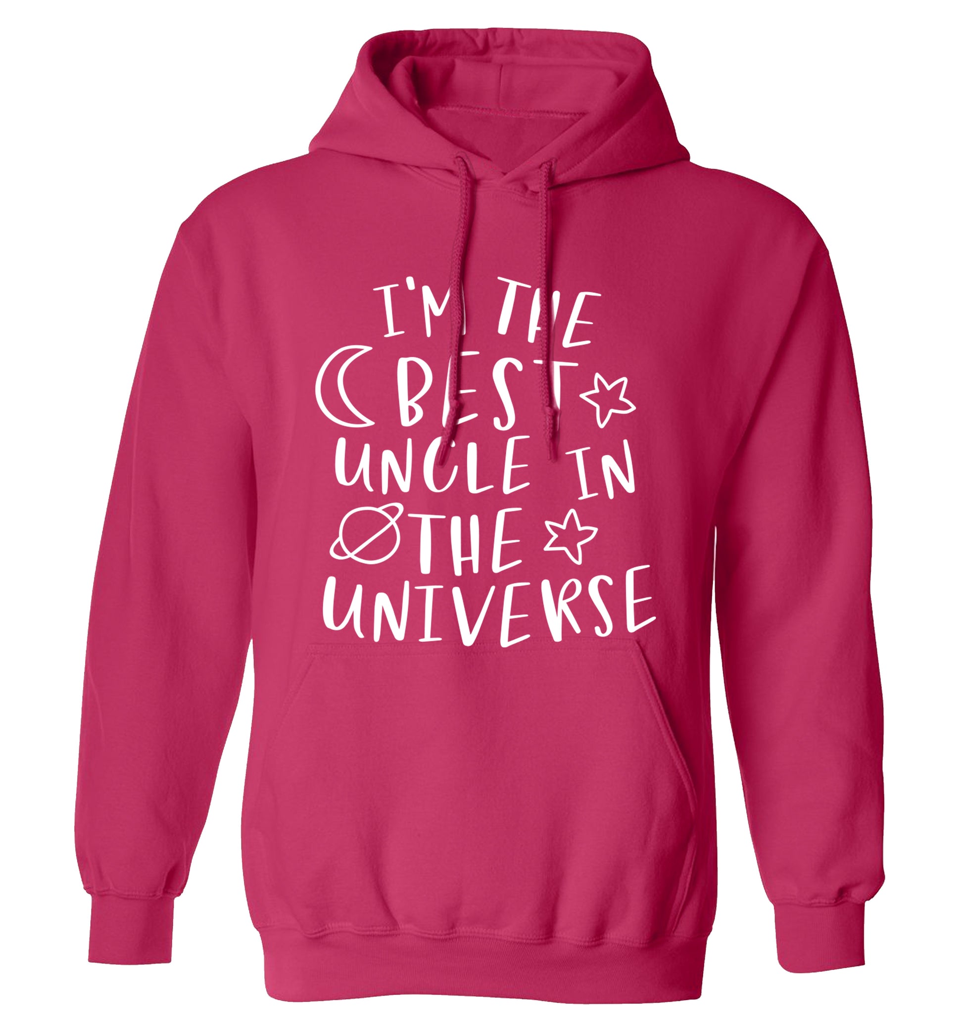 I'm the best uncle in the universe adults unisex pink hoodie 2XL