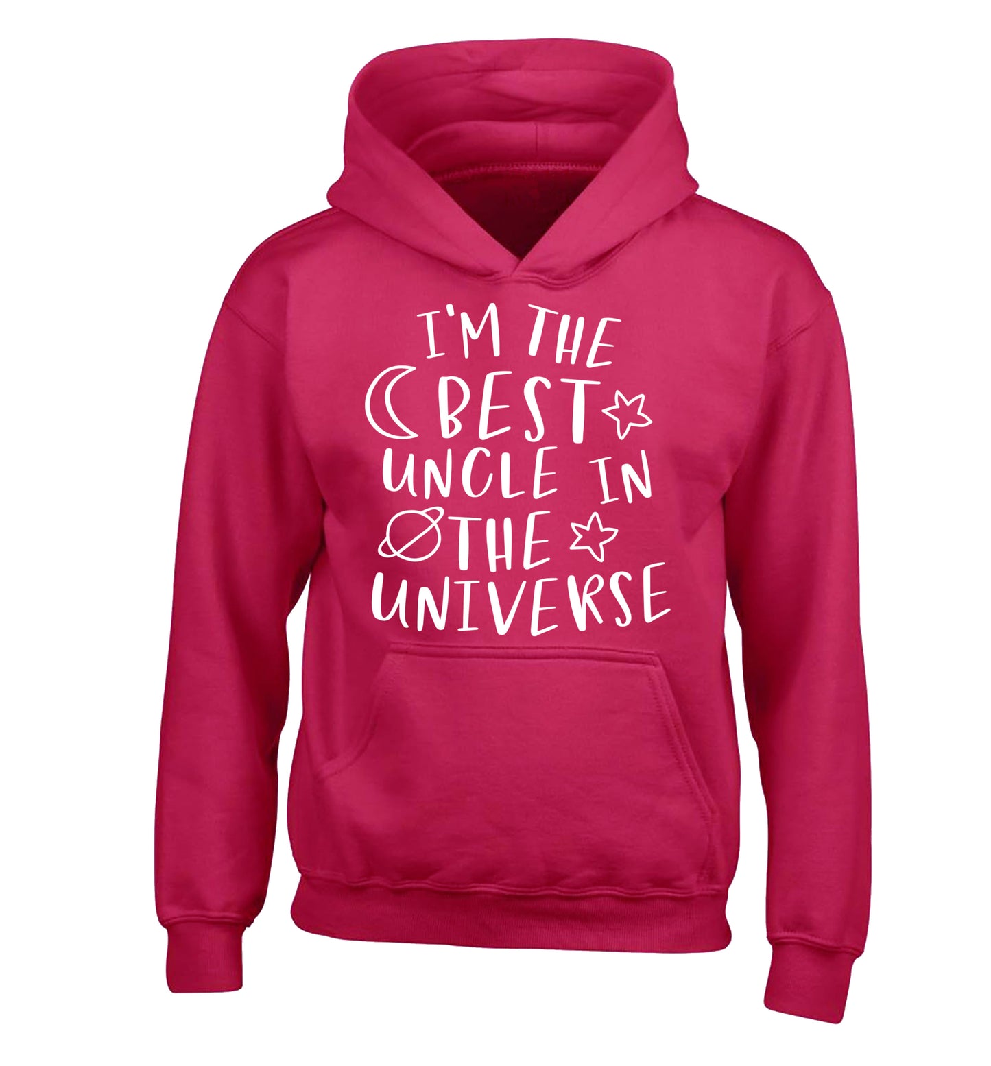 I'm the best uncle in the universe children's pink hoodie 12-13 Years
