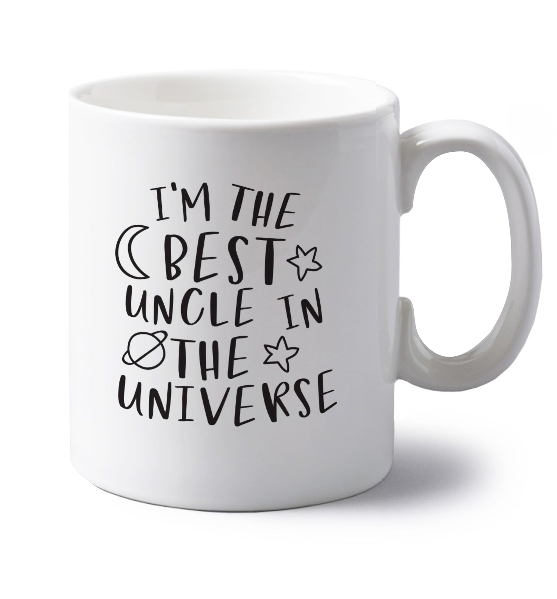 I'm the best uncle in the universe left handed white ceramic mug 