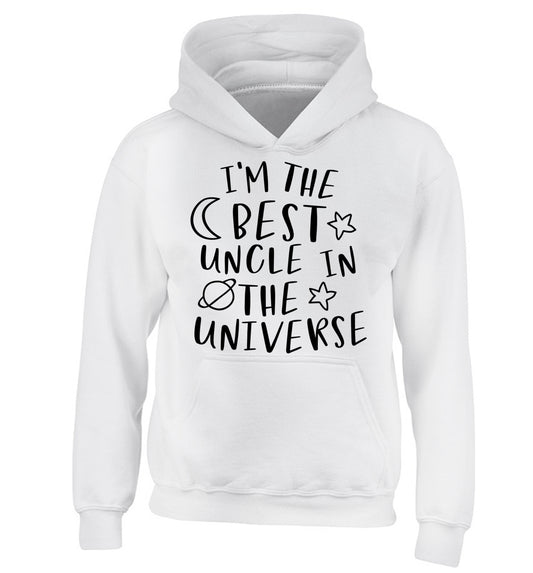 I'm the best uncle in the universe children's white hoodie 12-13 Years