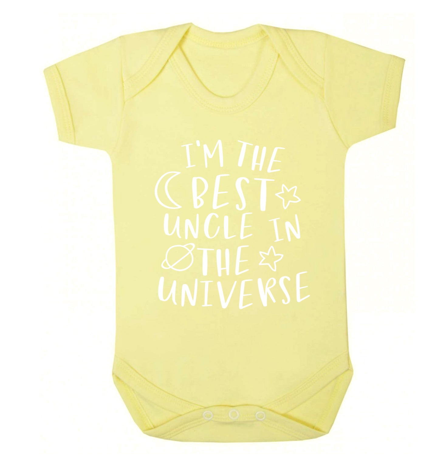 I'm the best uncle in the universe Baby Vest pale yellow 18-24 months