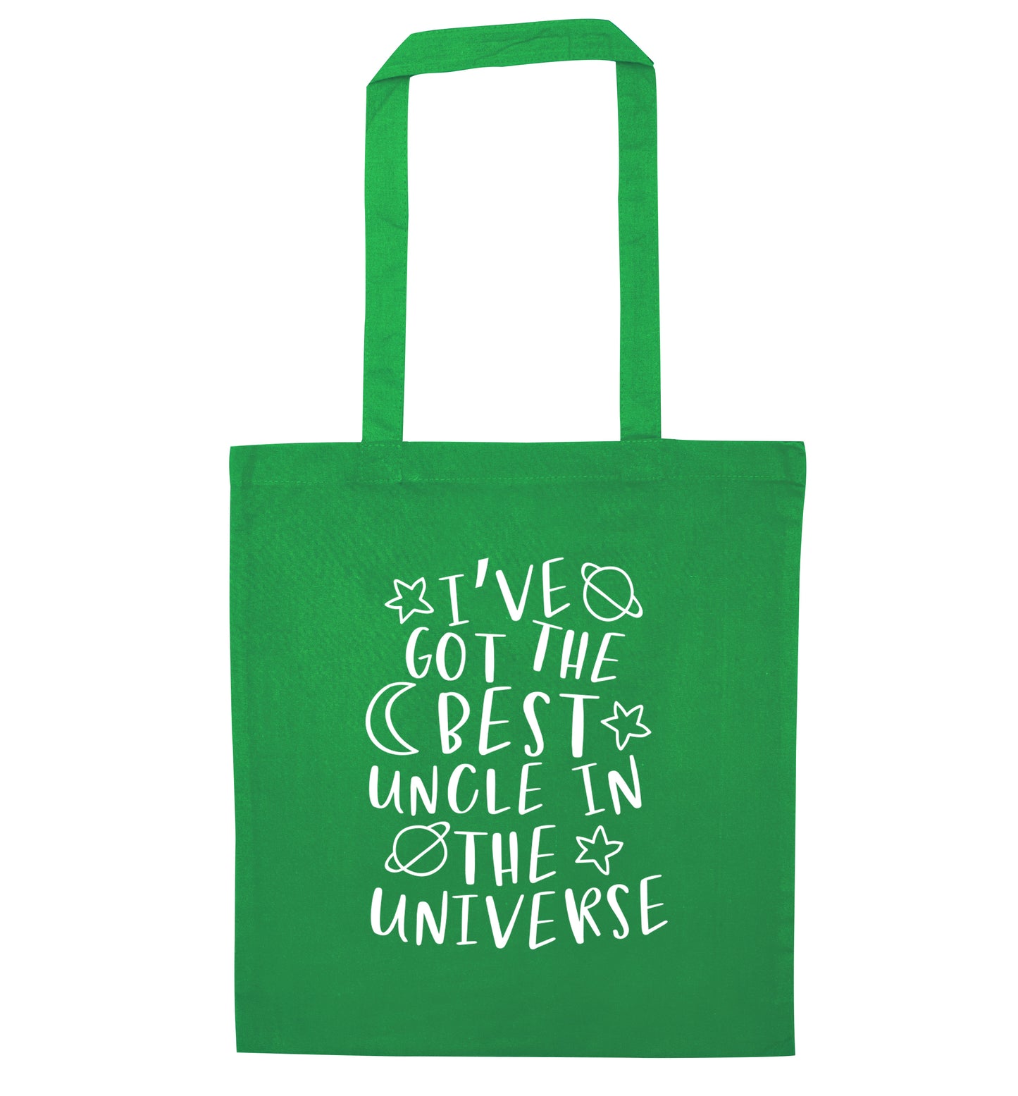 I've got the best uncle in the universe green tote bag
