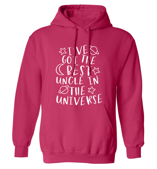 I've got the best uncle in the universe adults unisex pink hoodie 2XL
