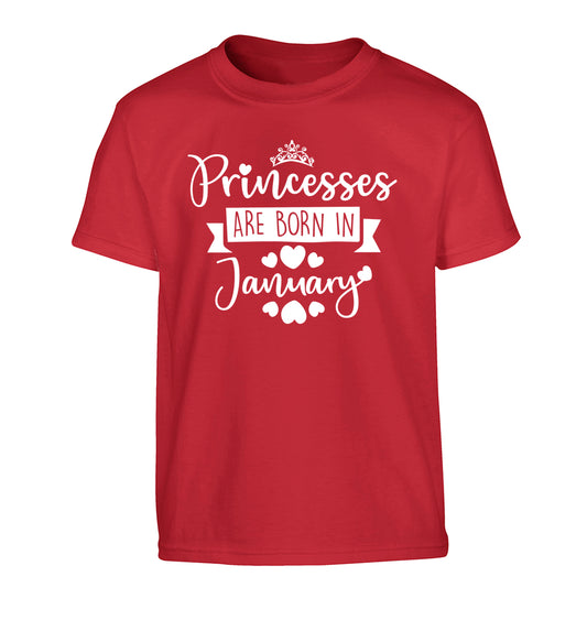 Princesses are born in November Children's red Tshirt 12-13 Years