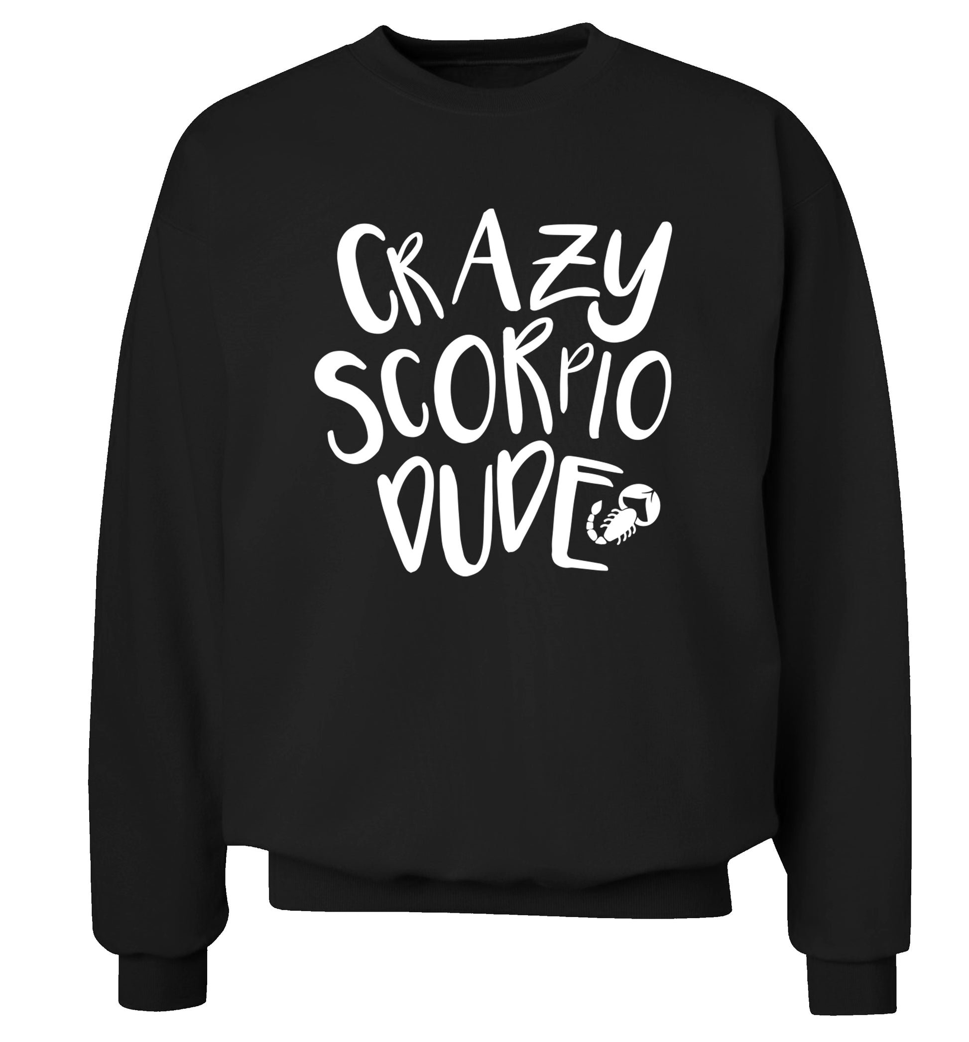Crazy scorpio dude Adult's unisex black Sweater 2XL
