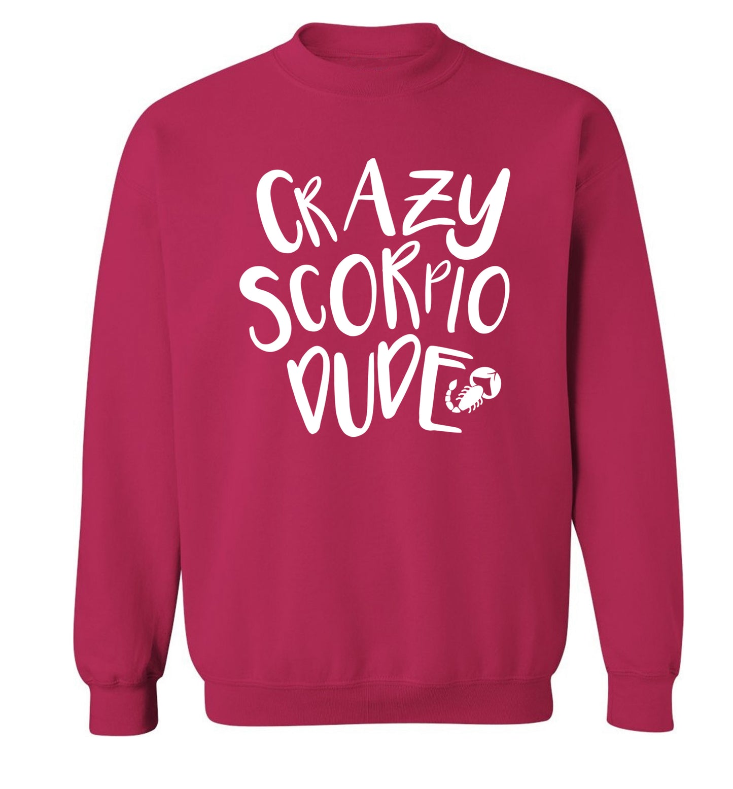 Crazy scorpio dude Adult's unisex pink Sweater 2XL