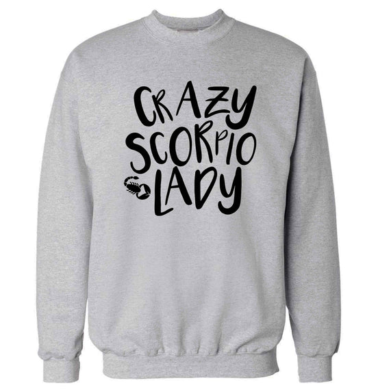 Crazy scorpio lady Adult's unisex grey Sweater 2XL