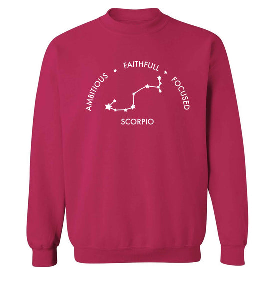 Scorpio, ambitious, faithfull, focused Adult's unisex pink Sweater 2XL