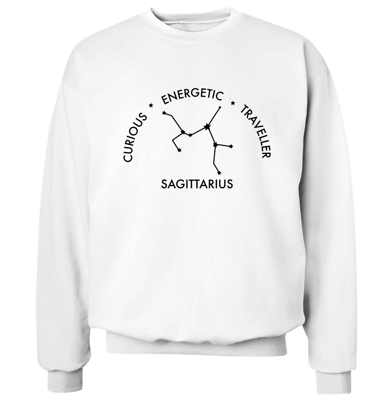 Sagittarius, curious, energetic, traveller Adult's unisex white Sweater 2XL