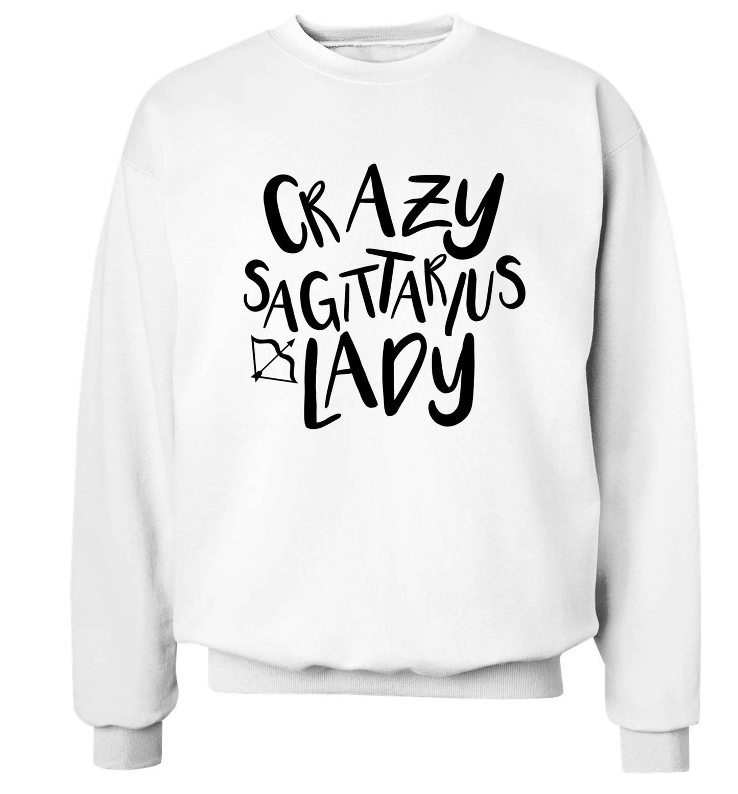 Crazy sagittarius lady Adult's unisex white Sweater 2XL