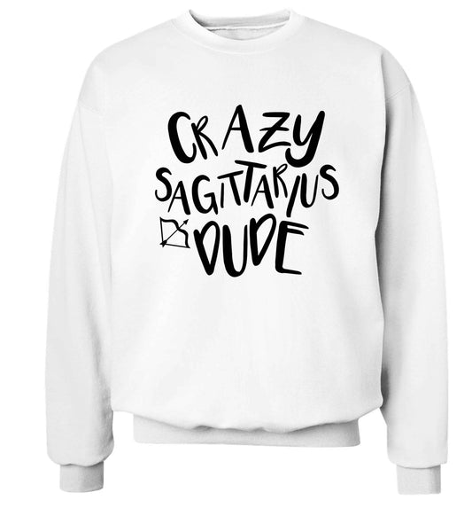 Crazy sagittarius dude Adult's unisex white Sweater 2XL