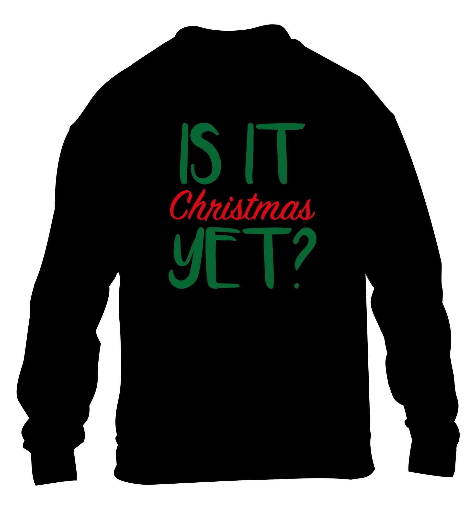 Is it Christmas yet? children's black sweater 12-13 Years