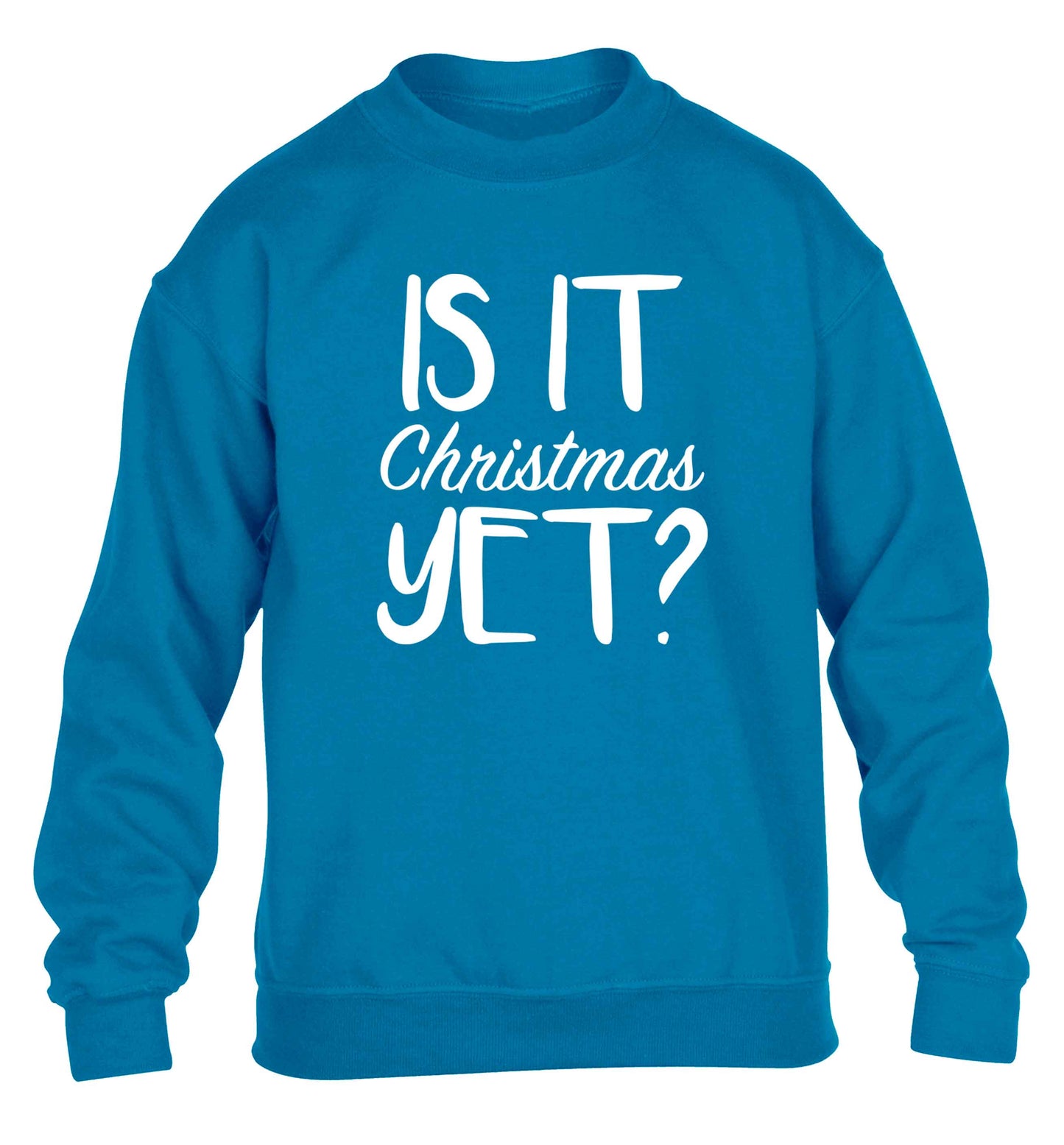 Is it Christmas yet? children's blue sweater 12-13 Years