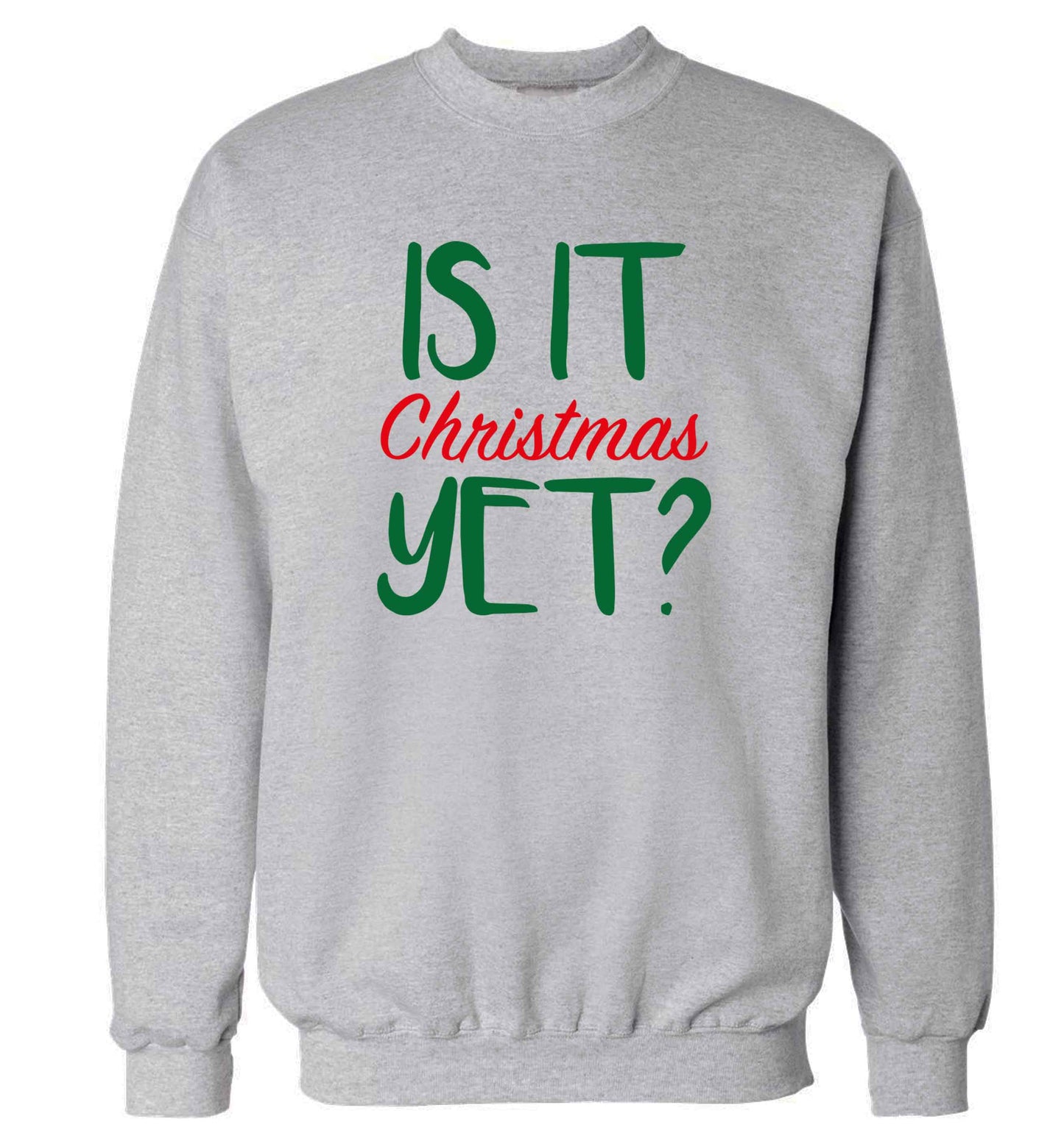 Is it Christmas yet? adult's unisex grey sweater 2XL