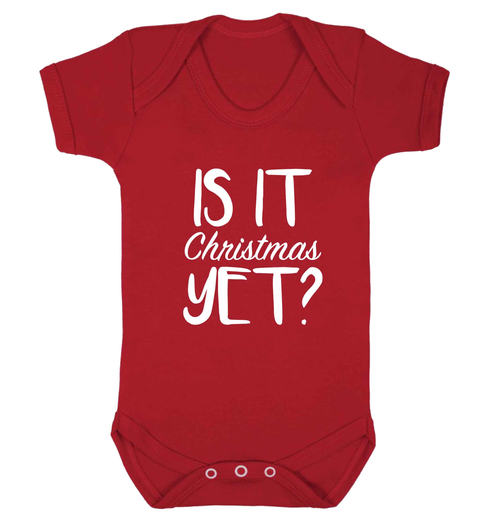 Is it Christmas yet? baby vest red 18-24 months