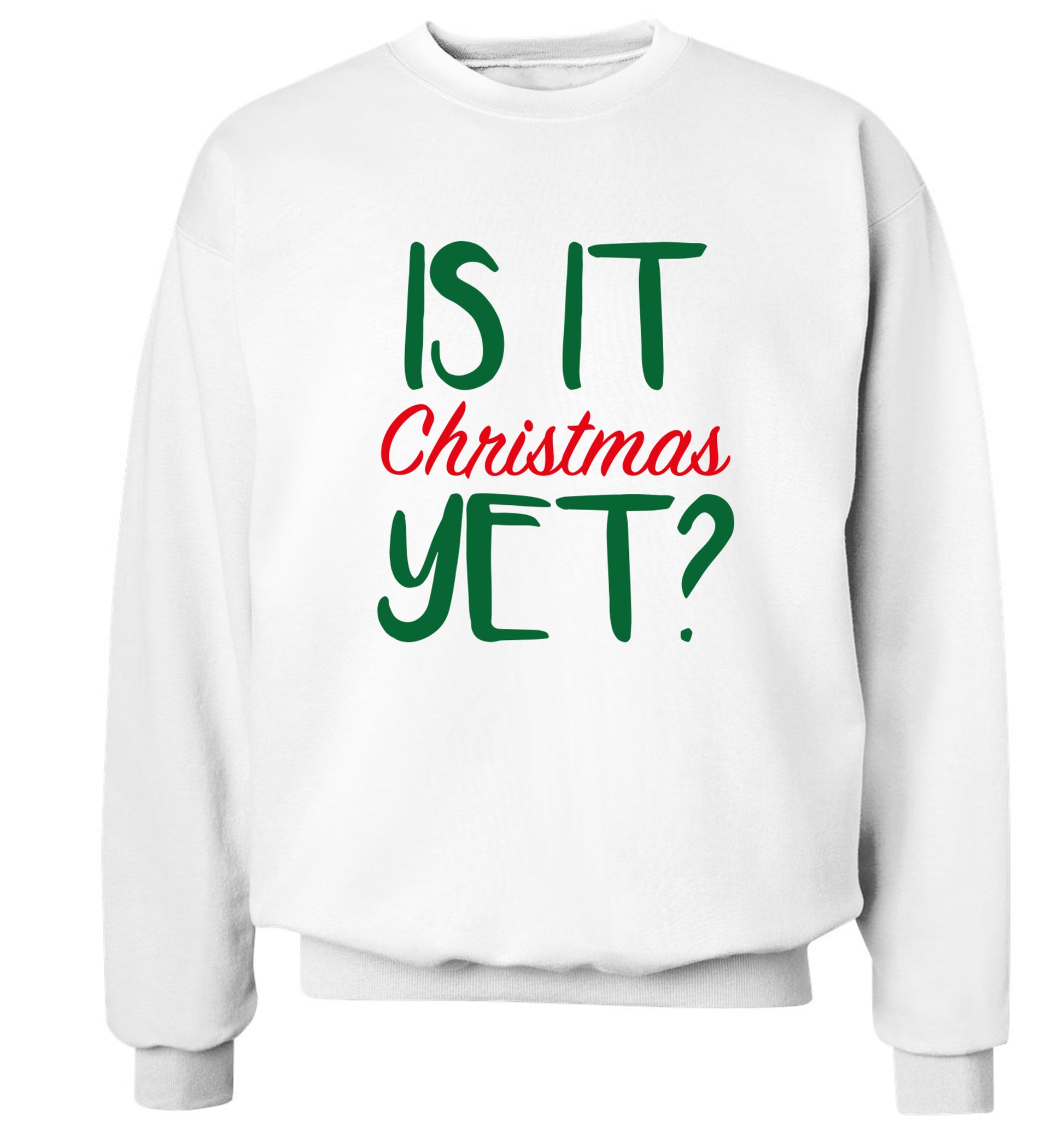 Is it Christmas yet? Adult's unisex white Sweater 2XL