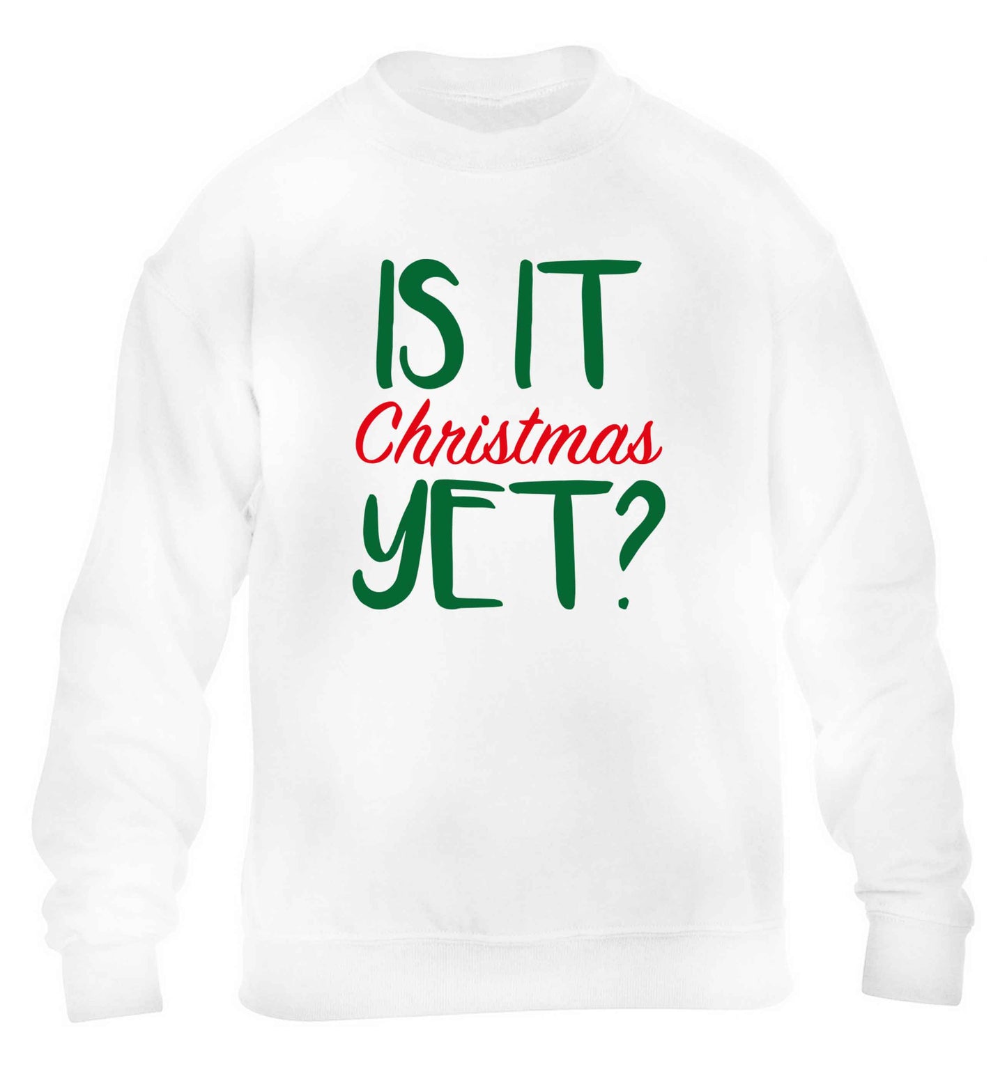 Is it Christmas yet? children's white sweater 12-13 Years