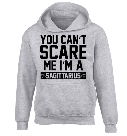 You can't scare me I'm a sagittarius children's grey hoodie 12-13 Years
