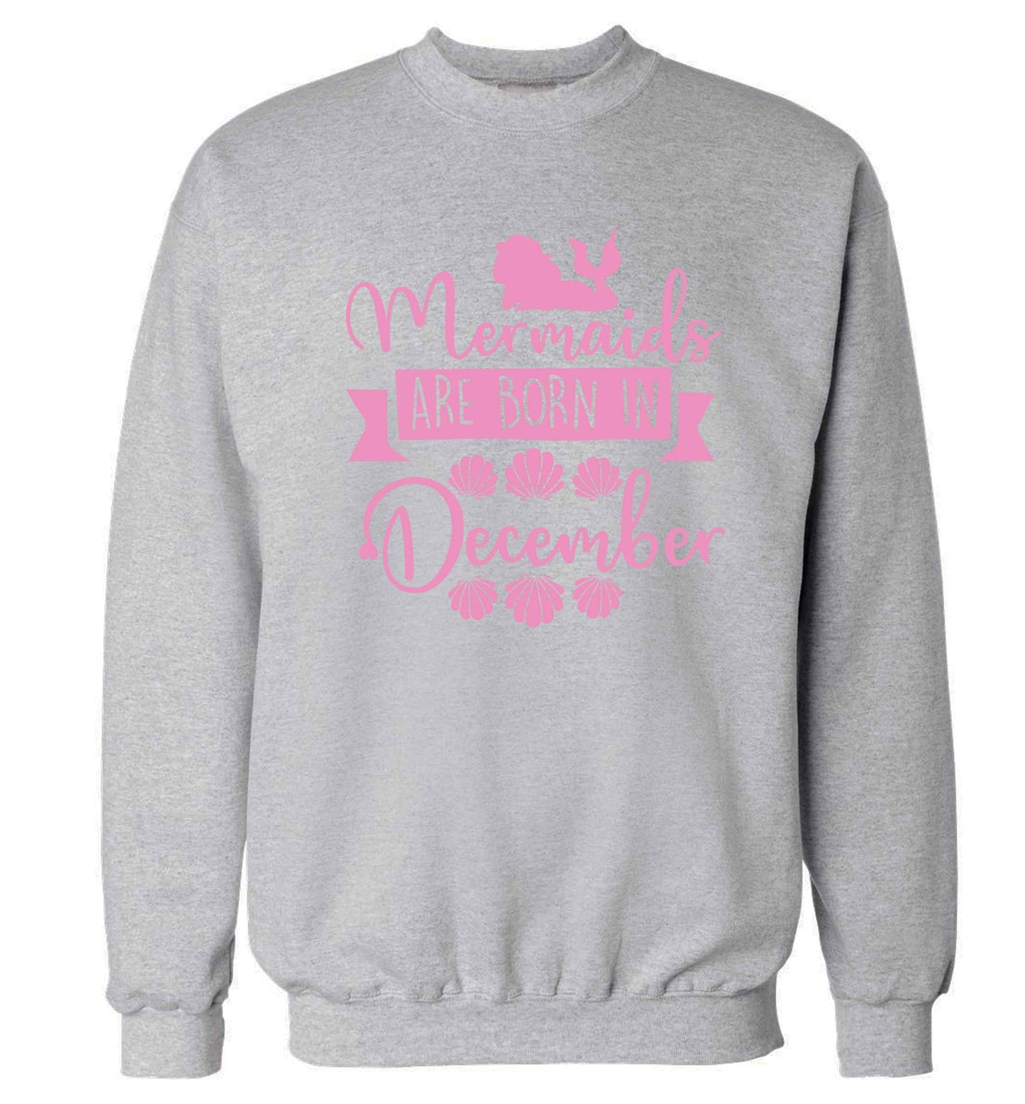 Mermaids are born in December Adult's unisex grey Sweater 2XL