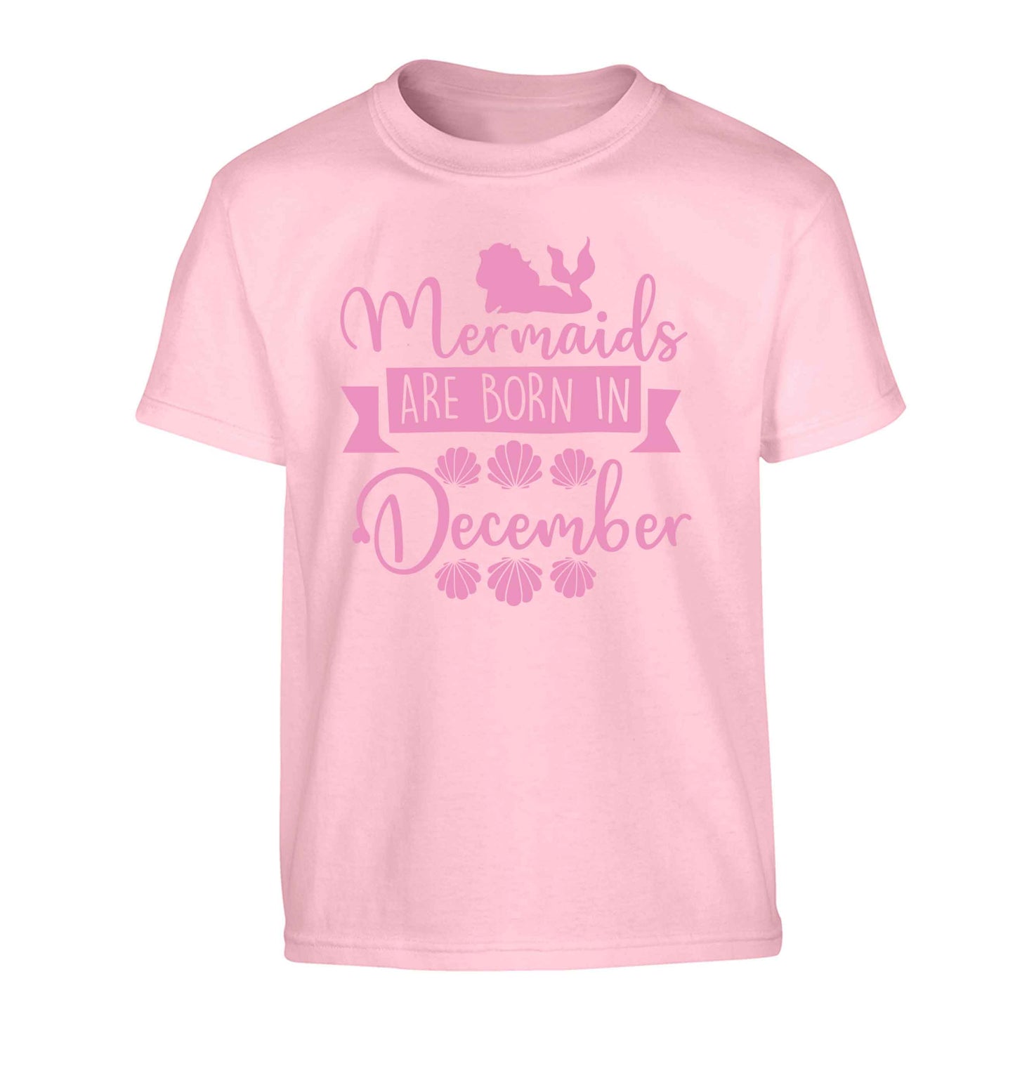 Mermaids are born in December Children's light pink Tshirt 12-13 Years