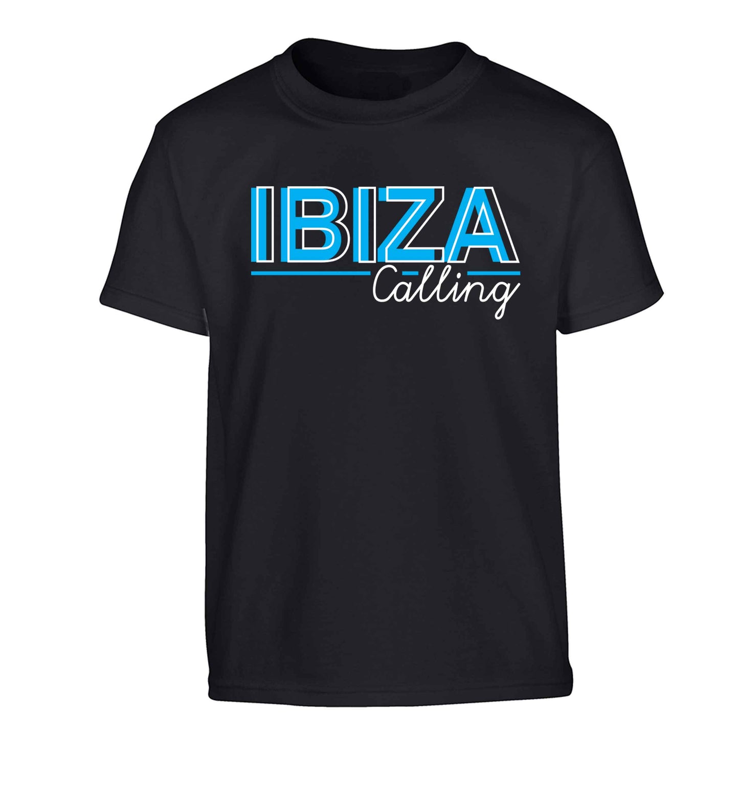 Ibiza calling Children's black Tshirt 12-13 Years