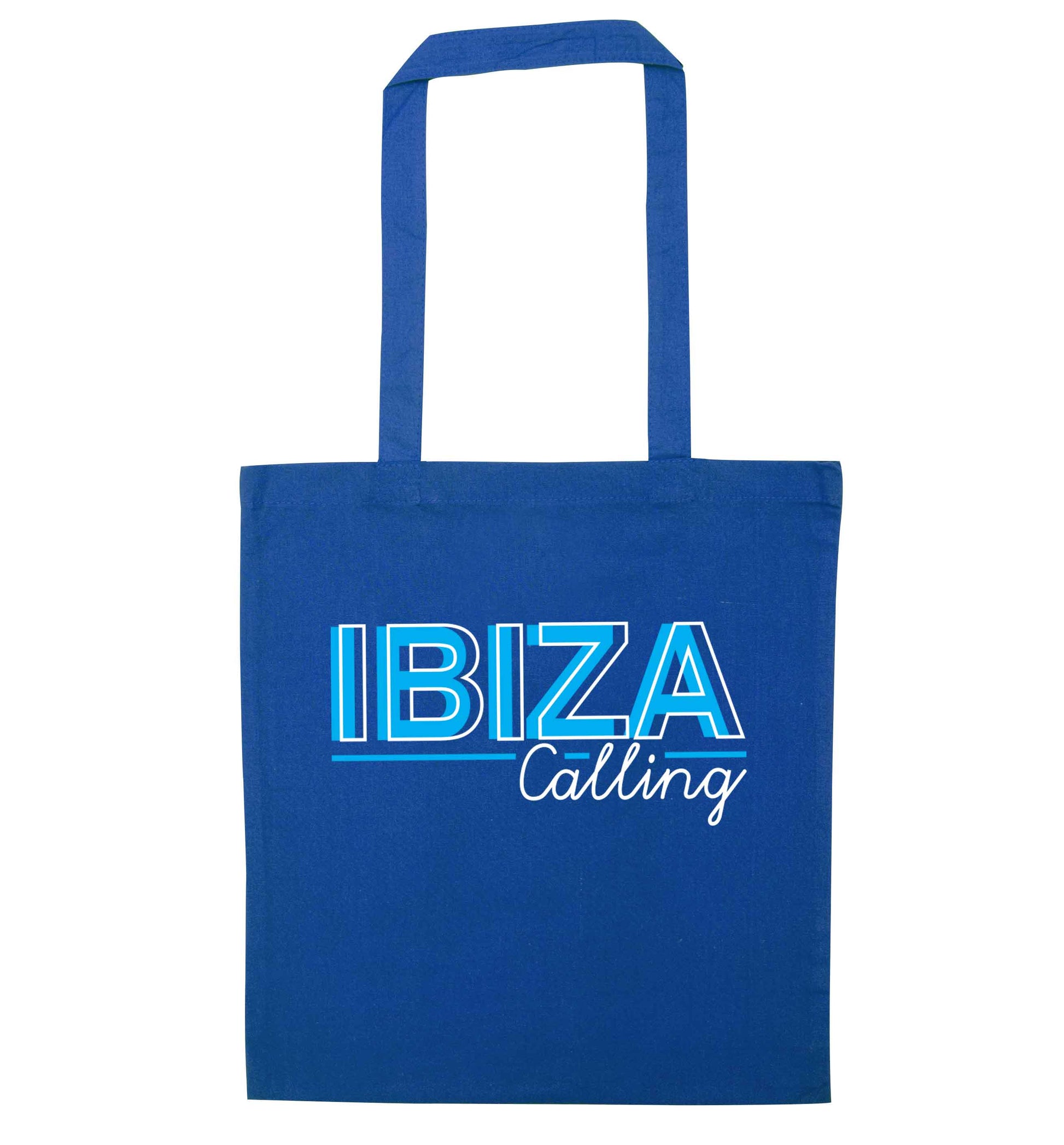 Ibiza calling blue tote bag