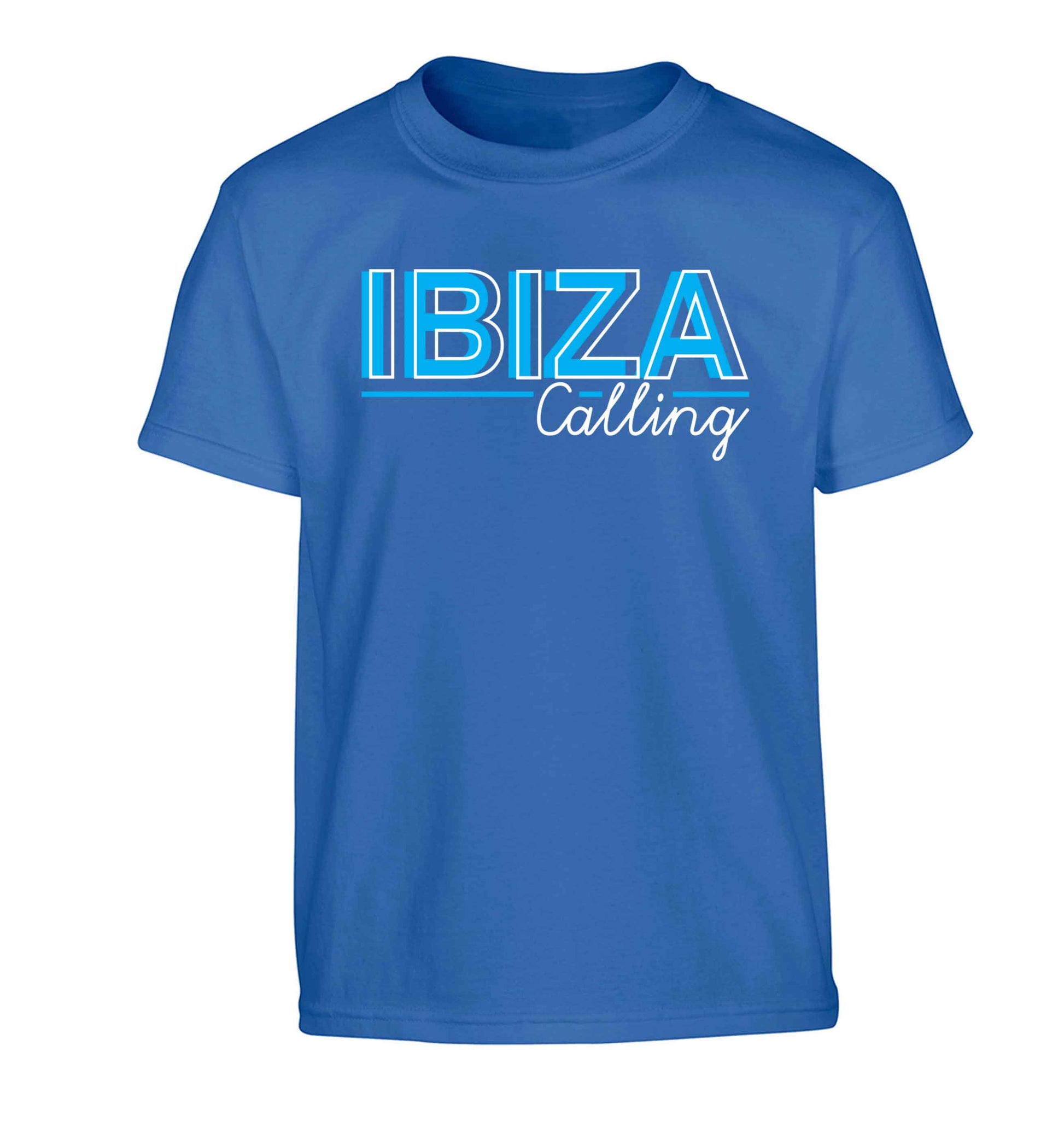 Ibiza calling Children's blue Tshirt 12-13 Years