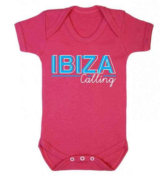 Ibiza calling Baby Vest dark pink 18-24 months