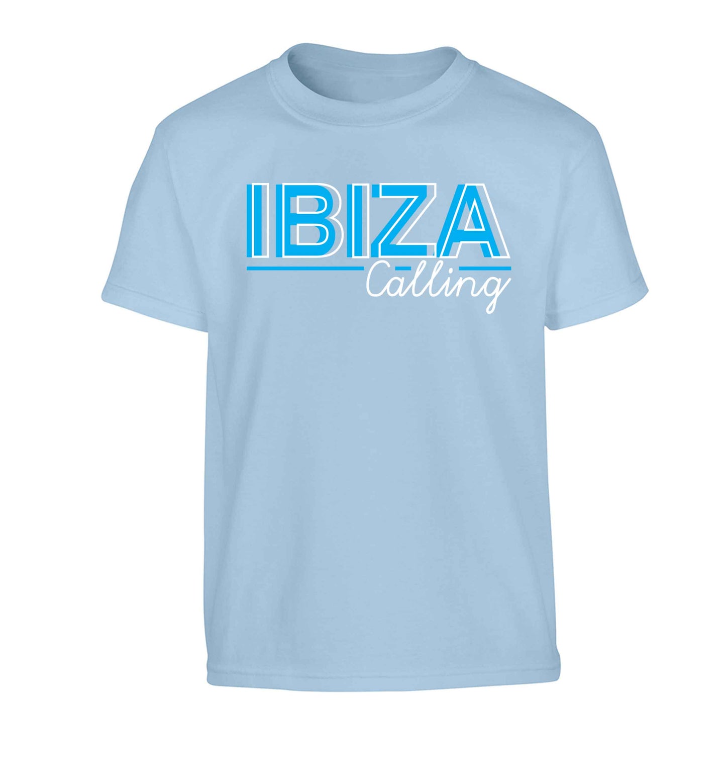 Ibiza calling Children's light blue Tshirt 12-13 Years