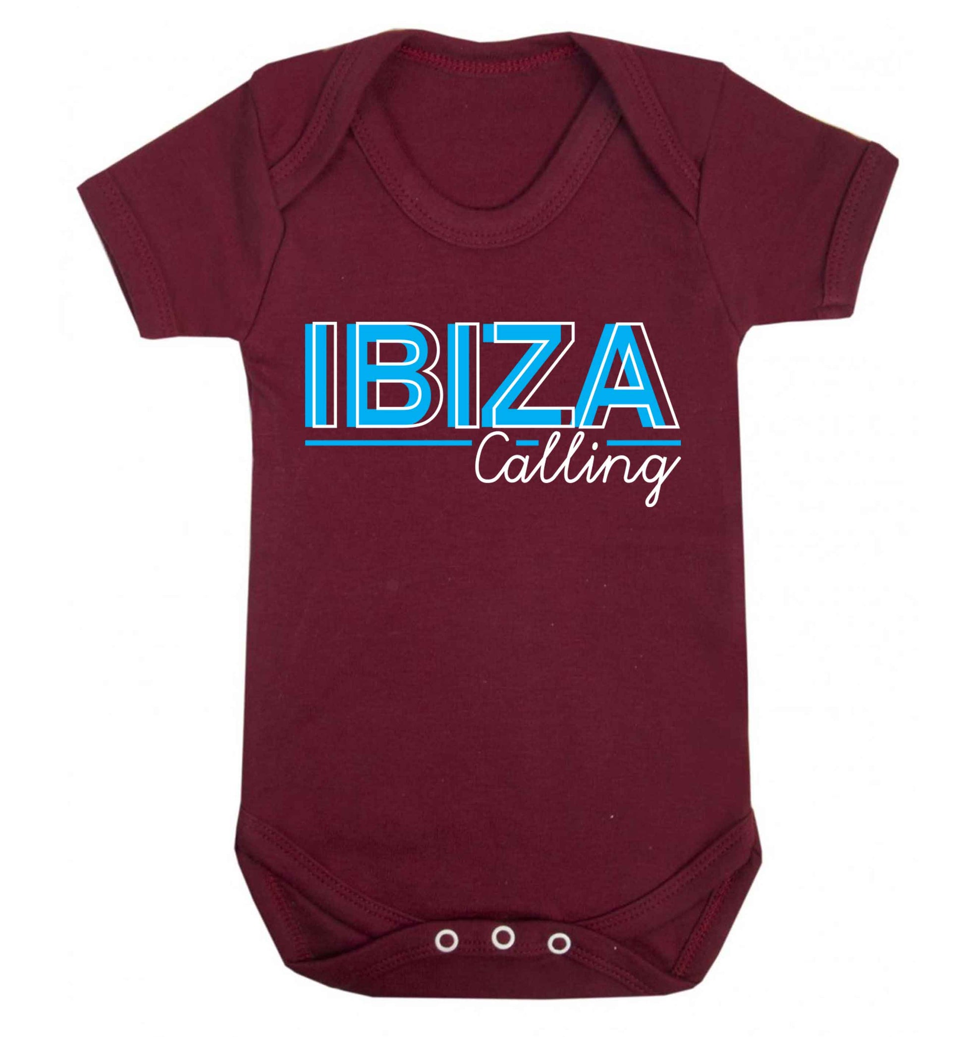 Ibiza calling Baby Vest maroon 18-24 months