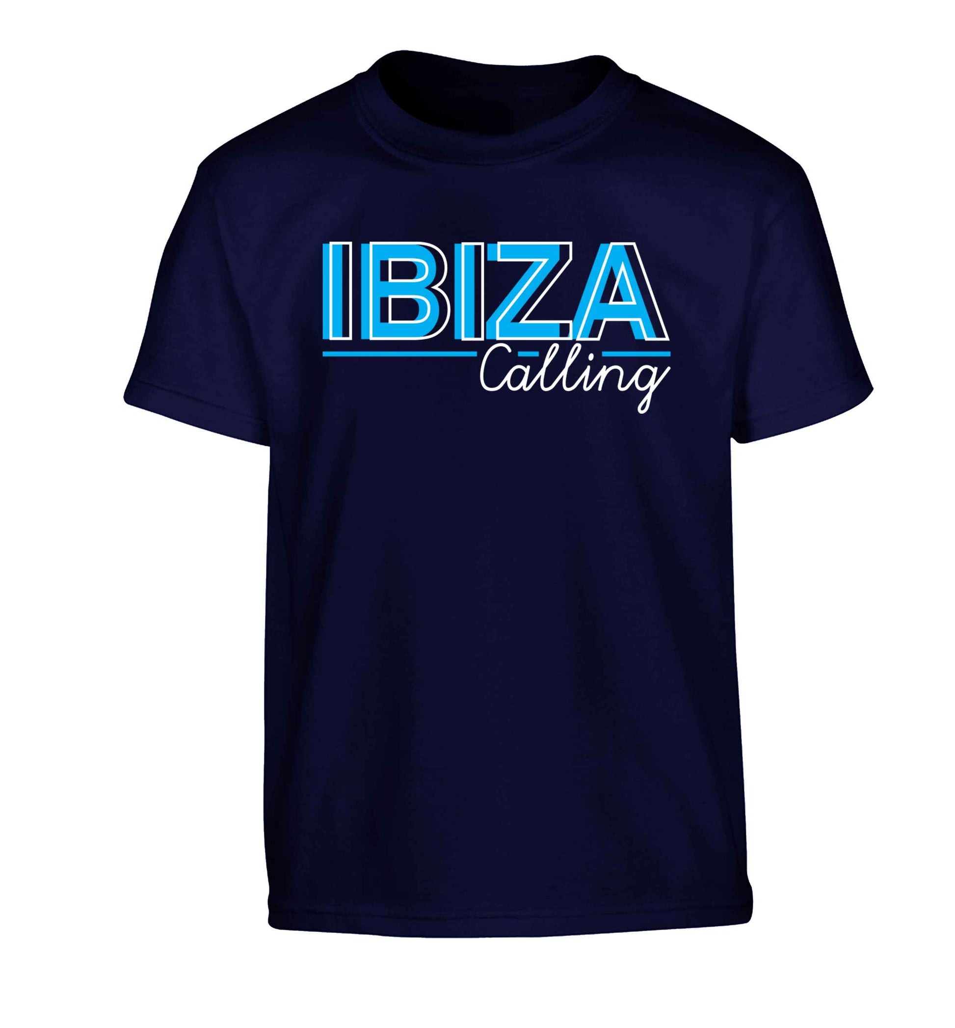 Ibiza calling Children's navy Tshirt 12-13 Years