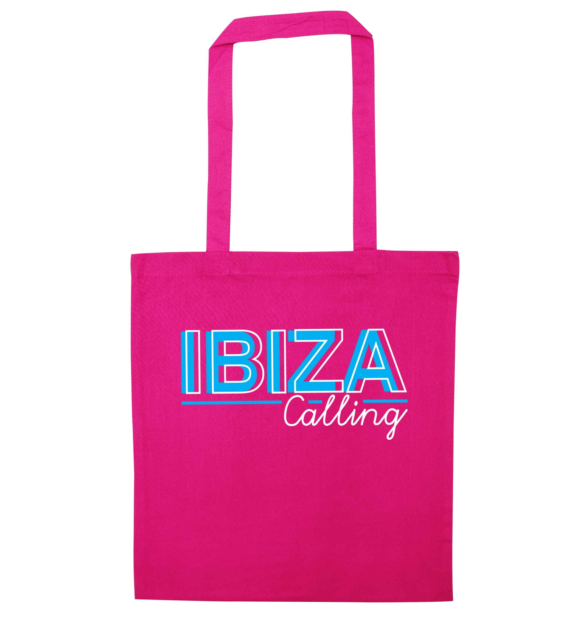 Ibiza calling pink tote bag