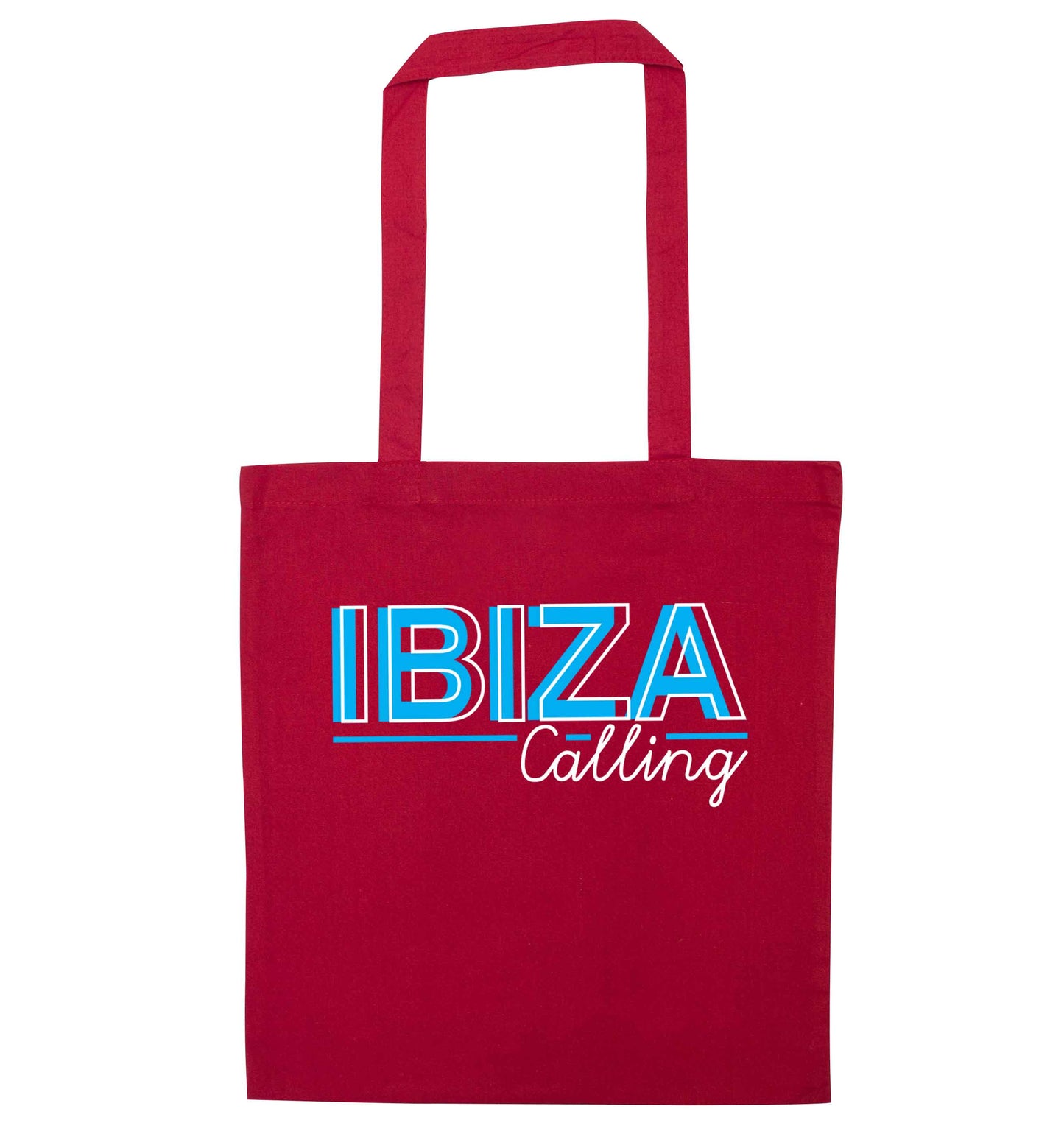 Ibiza calling red tote bag