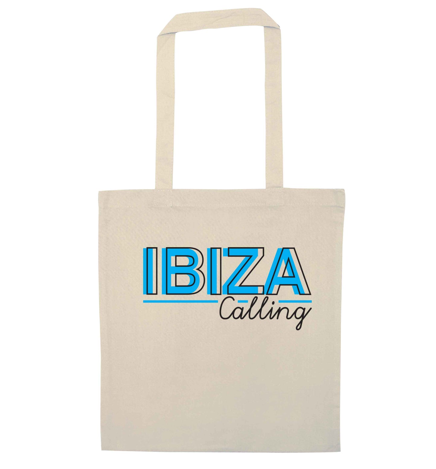 Ibiza calling natural tote bag
