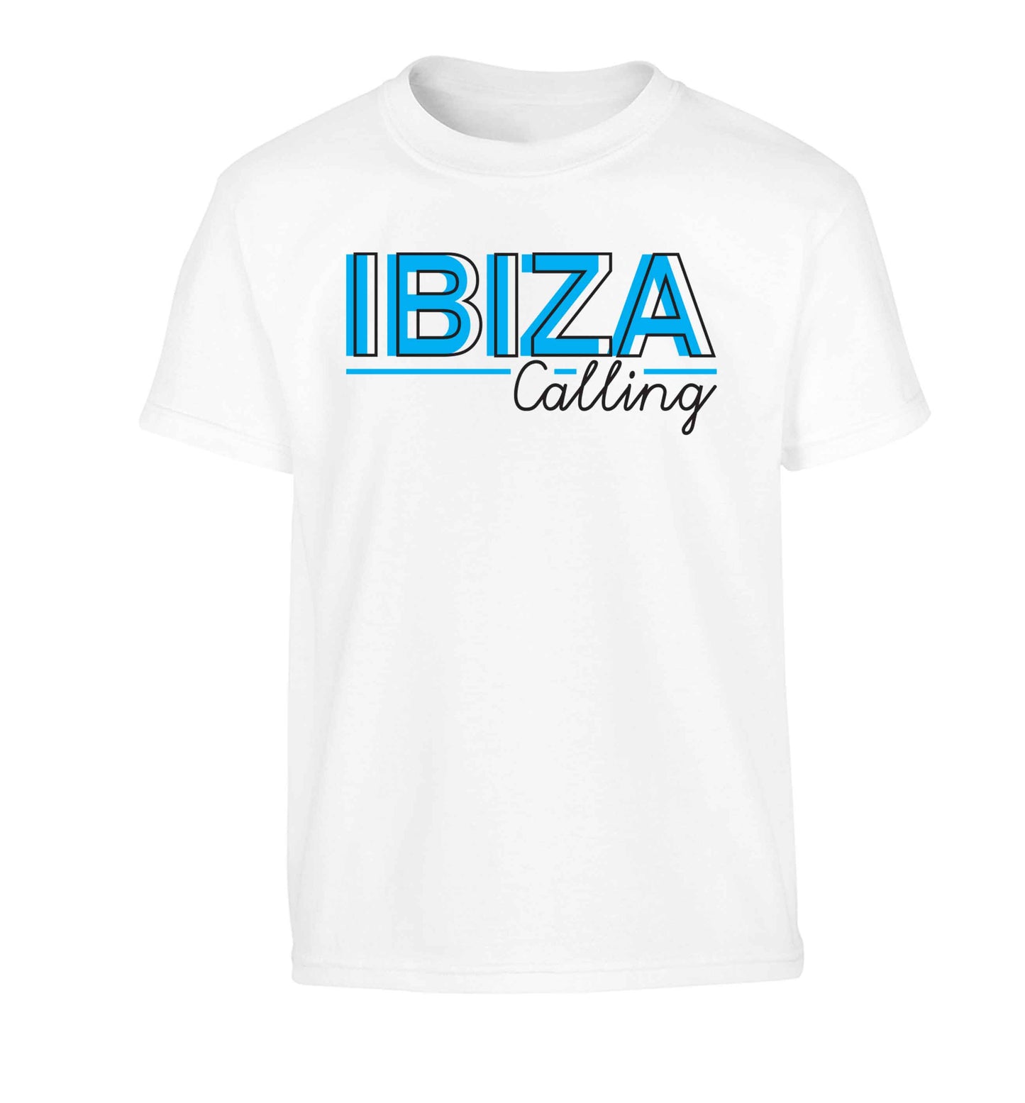 Ibiza calling Children's white Tshirt 12-13 Years