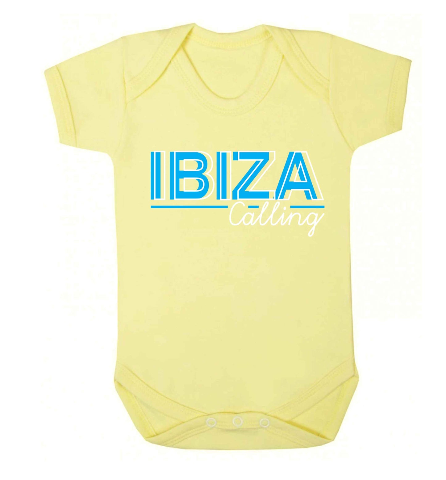 Ibiza calling Baby Vest pale yellow 18-24 months