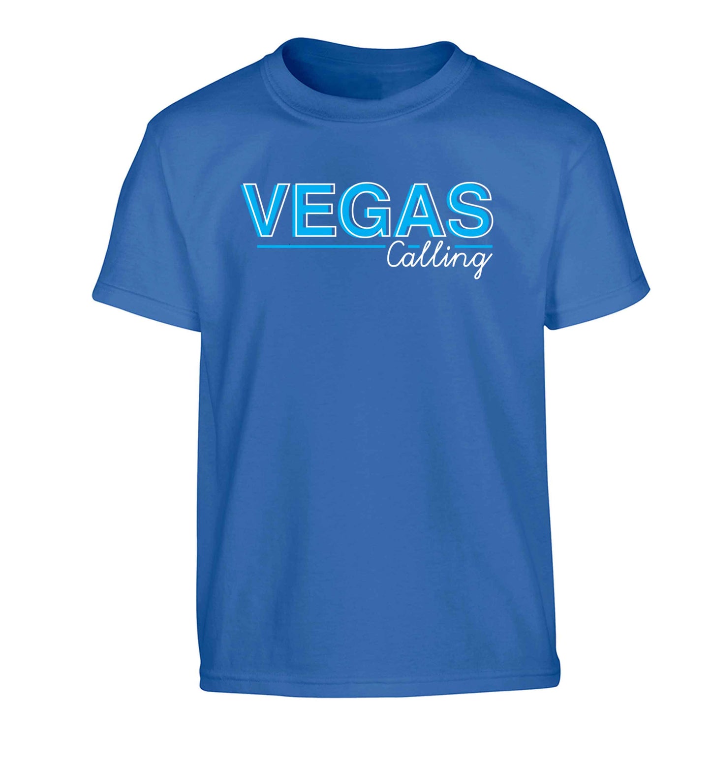 Vegas calling Children's blue Tshirt 12-13 Years