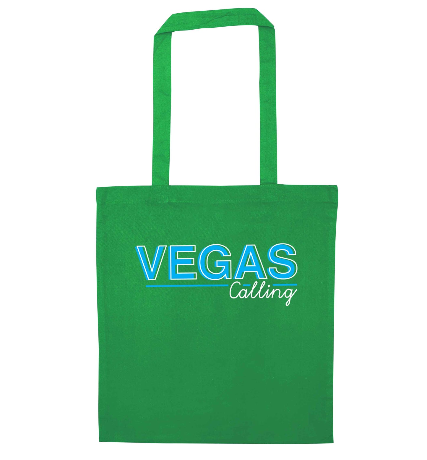 Vegas calling green tote bag